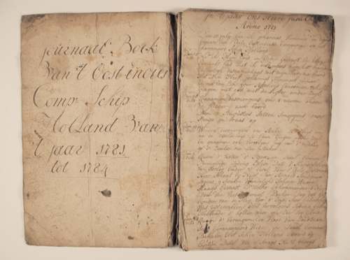 Johannes Timmers (auteur), Journaal Boek van 't Oostindies Comp. Schip Holland van 't jaar 1781 tot 1784, 1781 – 1784. Manuscript. Collectie Amsterdam Museum, LA 2022.2  