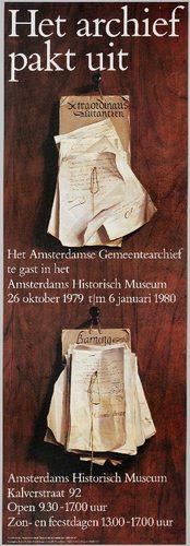 Affiche van tentoonstelling 'Het archief pakt uit'