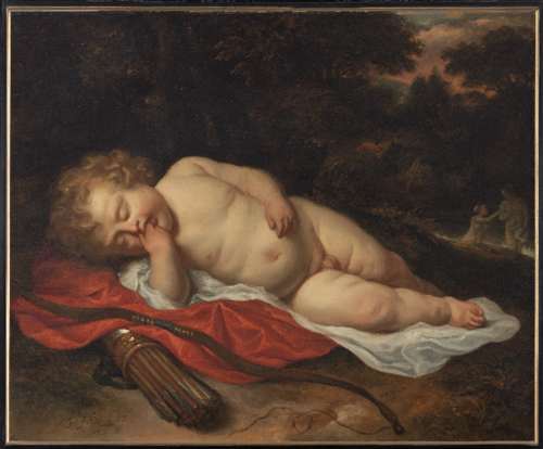 Govert Flinck, Slapende Cupido, 1655. Particuliere collectie
