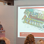 Afsluitend was er de conservator van de tentoonstelling, Annemarie de Wildt, die het voorlopig ontwerp hiervan presenteerde.