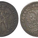 Rijksdaalder met staande man, Gelderland, 1690-1694 (inv.nr. KA 10491)