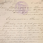 Brief van Gerard Heineken aan de stad op 5 mei 1885