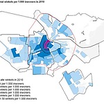 Afb 2. Winkels per 1000 inwoners in 2010