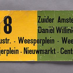 Bordje uit tramlijn 8, 1930-1943
