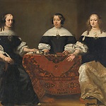 Portretten van drie regentessen van het leprozenhuis in Amsterdam, Ferdinand Bol, ca. 1668 (Rijksmuseum SK-C-367) 