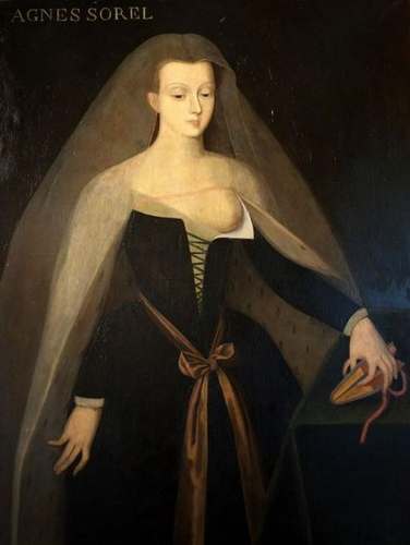 François Clouet, Portret d'Agnès Sorel (1422-1450), collectie Chateau de Loches. Bron: Google Arts & Culture