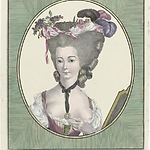 Gallerie des Modes et Costumes Français, 1781, oo 222 : Coëffure d'une Dame de qualité coëffée par M Leonard Coëffeur de la Reine. (Rijksmuseum, RP-P-2009-1189)