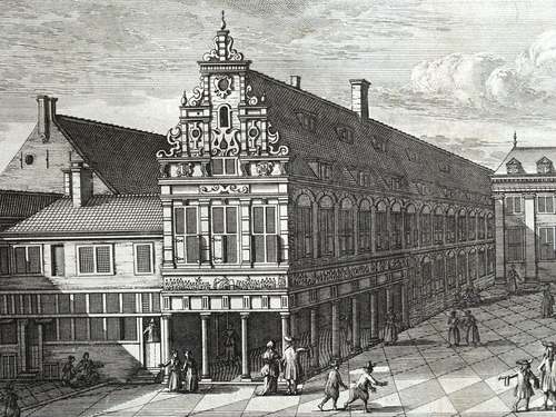 Kinderhuis, ‘Meysjes Burger Weeshuys’ detail, Caspar Commelin, 1693
