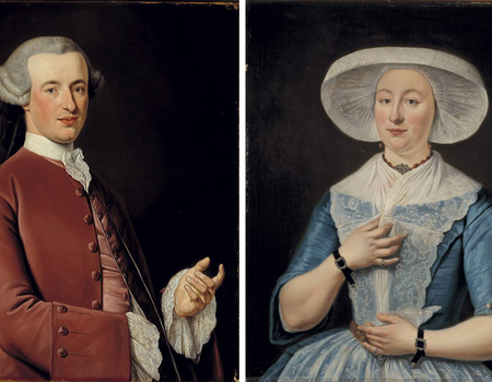 Een Fries echtpaar door een Amsterdammer geportretteerd