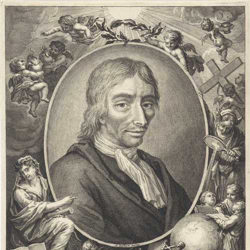 Arnold Houbraken en Pieter Sluyter, Portret van Jan Luyken, 1712, prent
