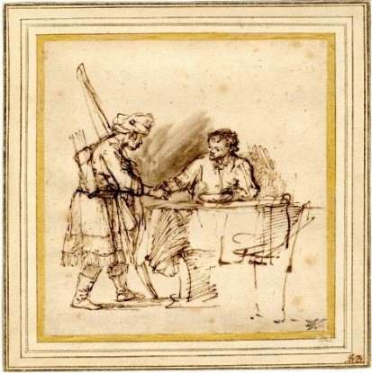 Rembrandt van Rijn, Esau verkoopt zijn eerstgeboorterecht aan Jacob, 1640-41.
