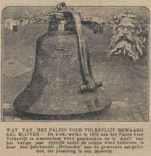 Klok Paleis voor Volksvlijt, Sumatra Post 18 maart 1930
