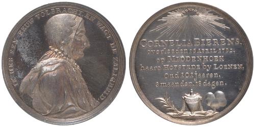 Overlijdenspenning Cornelia Bierens, 1792