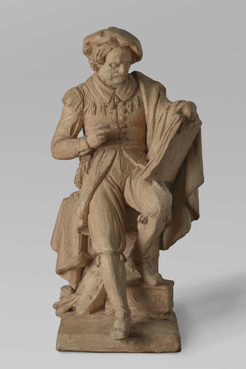 Terracotta model voor een standbeeld van Rembrandt, Louis Royer, 1840. Collectie Rijksmuseum