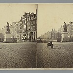 Stereofoto Rembrandtbeeld, omstreeks 1860. Collectie Rijksmuseum
