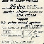poster  Nuit de Danse Africaine, 1977 ontwerp Hugo Kaagman, collectie Diana Ozon