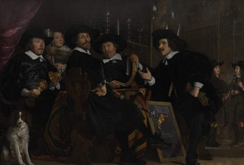 Bartholomeus van der Helst, Overlieden van de Handboogdoelen, 1653. Amsterdam Museum (SA 7329).