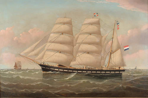 De Amsterdam (een van de schepen van de firma Van Eeghen & Co), collectie Scheepvaartmuseum