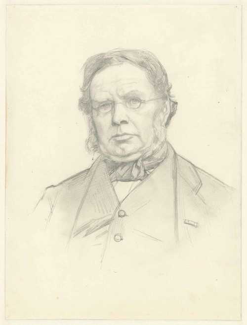O.G. Heldring getekend door A. Allebé, collectie Amsterdam Museum