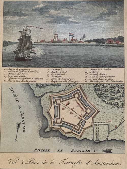 Franse kaart van het fort