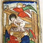 Jezus in de mystieke wijnpers, Keulen, 1450-1500. Collectie: Universiteitsbibliotheek Radboud Universiteit
