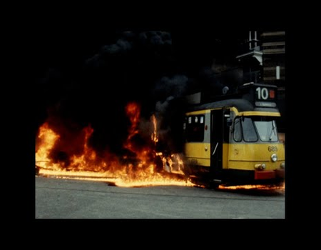 De brandende tram